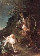 jean-Baptiste-Simeon Chardin Game Still-Life with Hunting Dog Germany oil painting artist